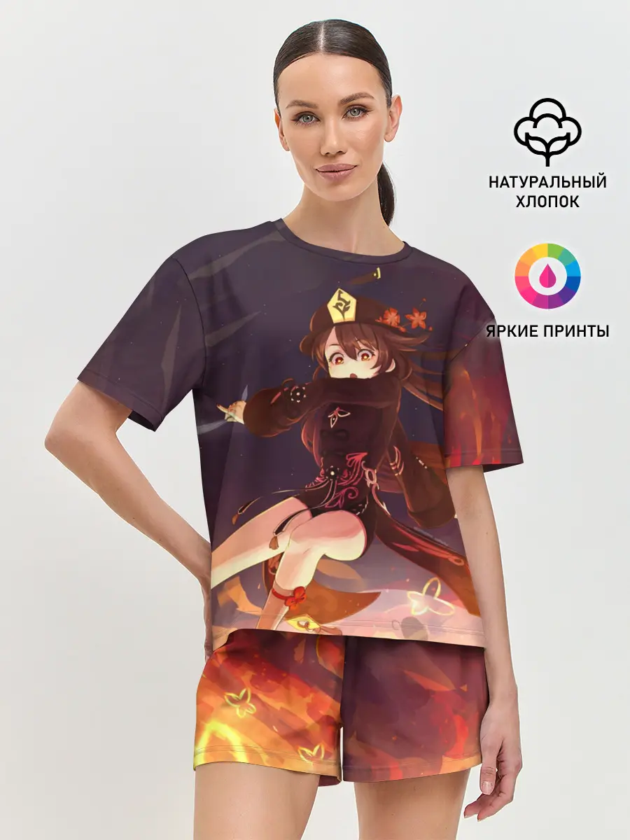 Женская пижама с шортами / Hu Tao, Ху Тао