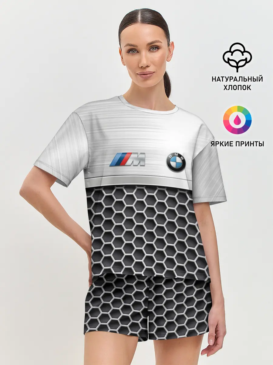 Женская пижама с шортами / BMW | Стальная решетка