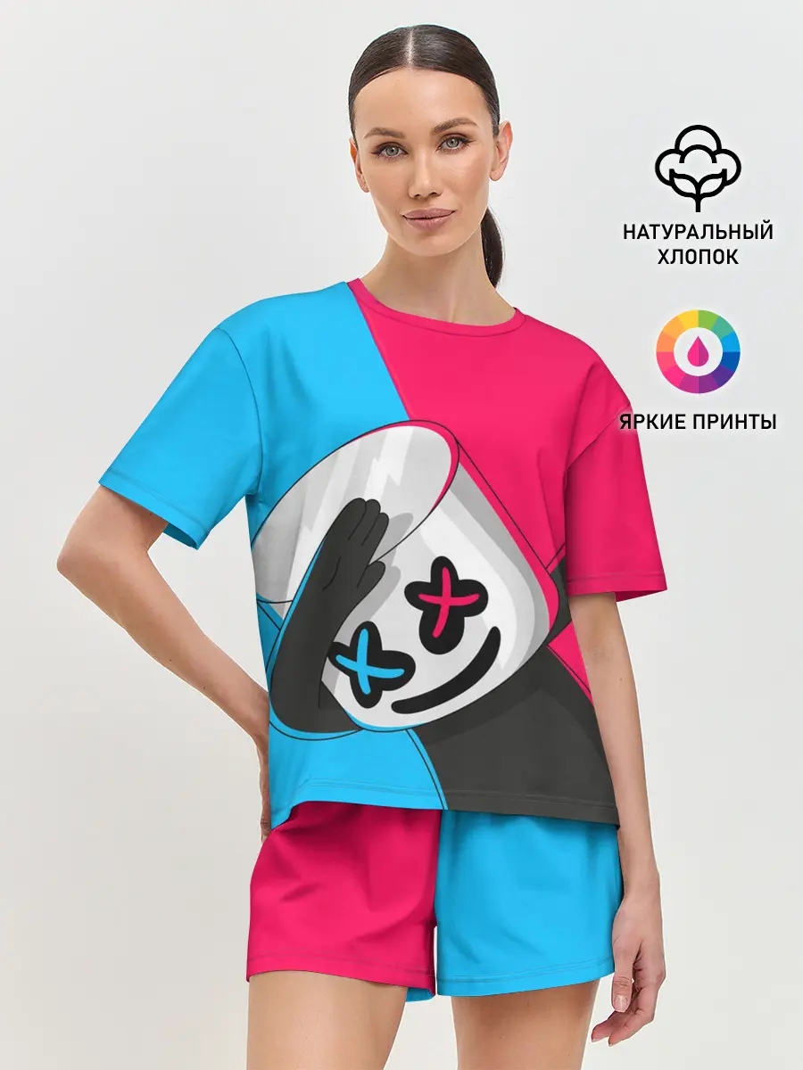 Женская пижама с шортами / New Marshmello