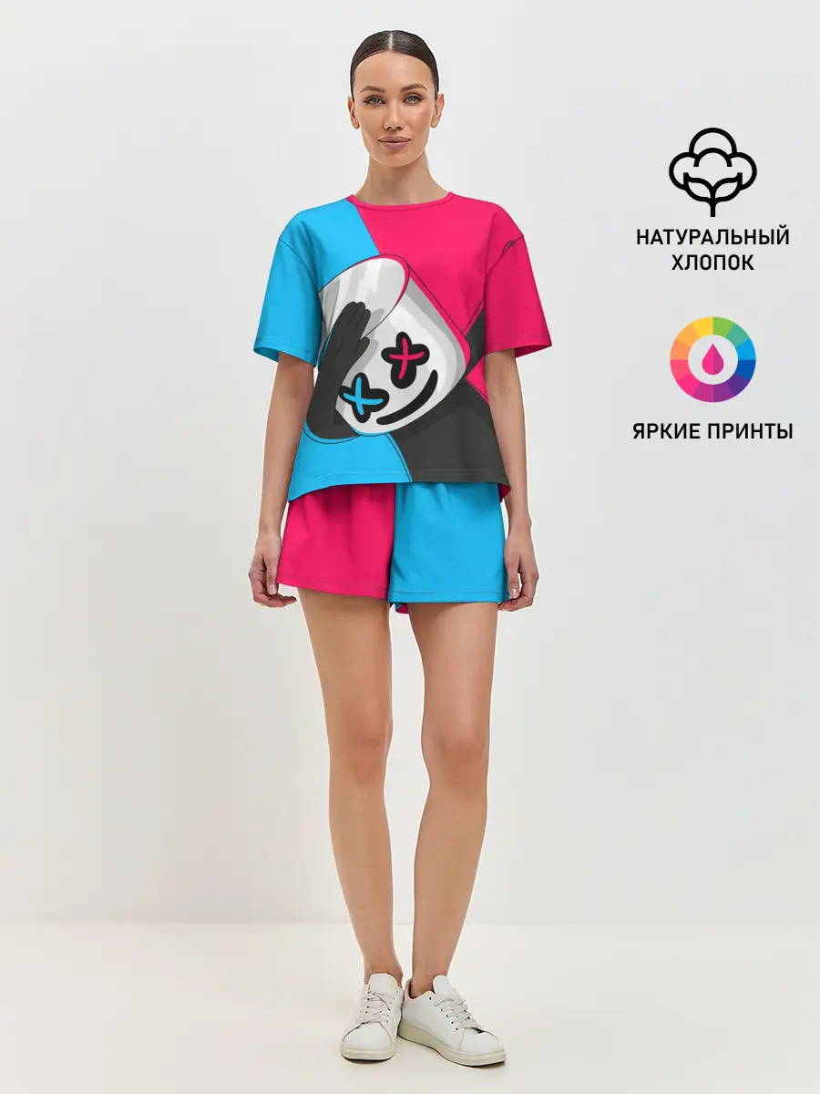 Женская пижама с шортами / New Marshmello