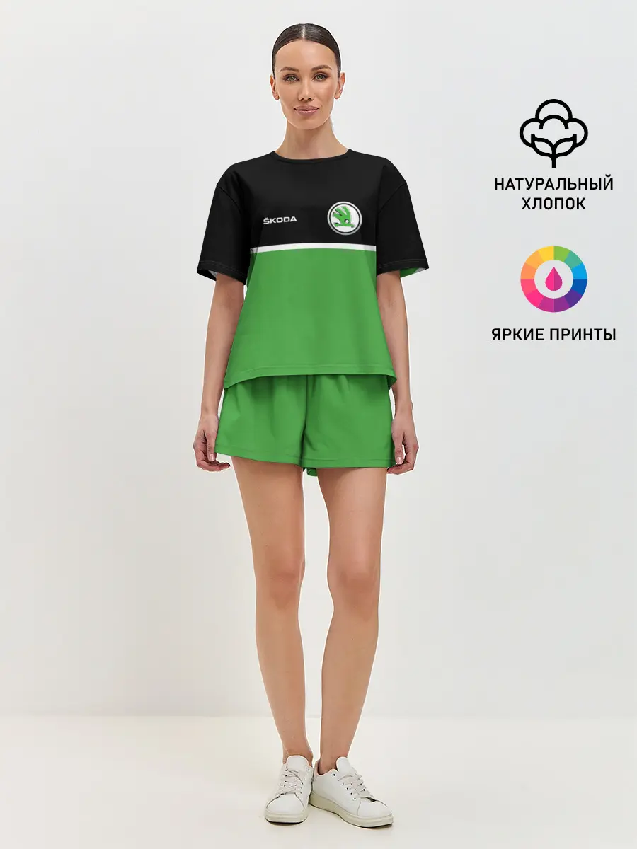 Женская пижама с шортами / Skoda | Два цвета