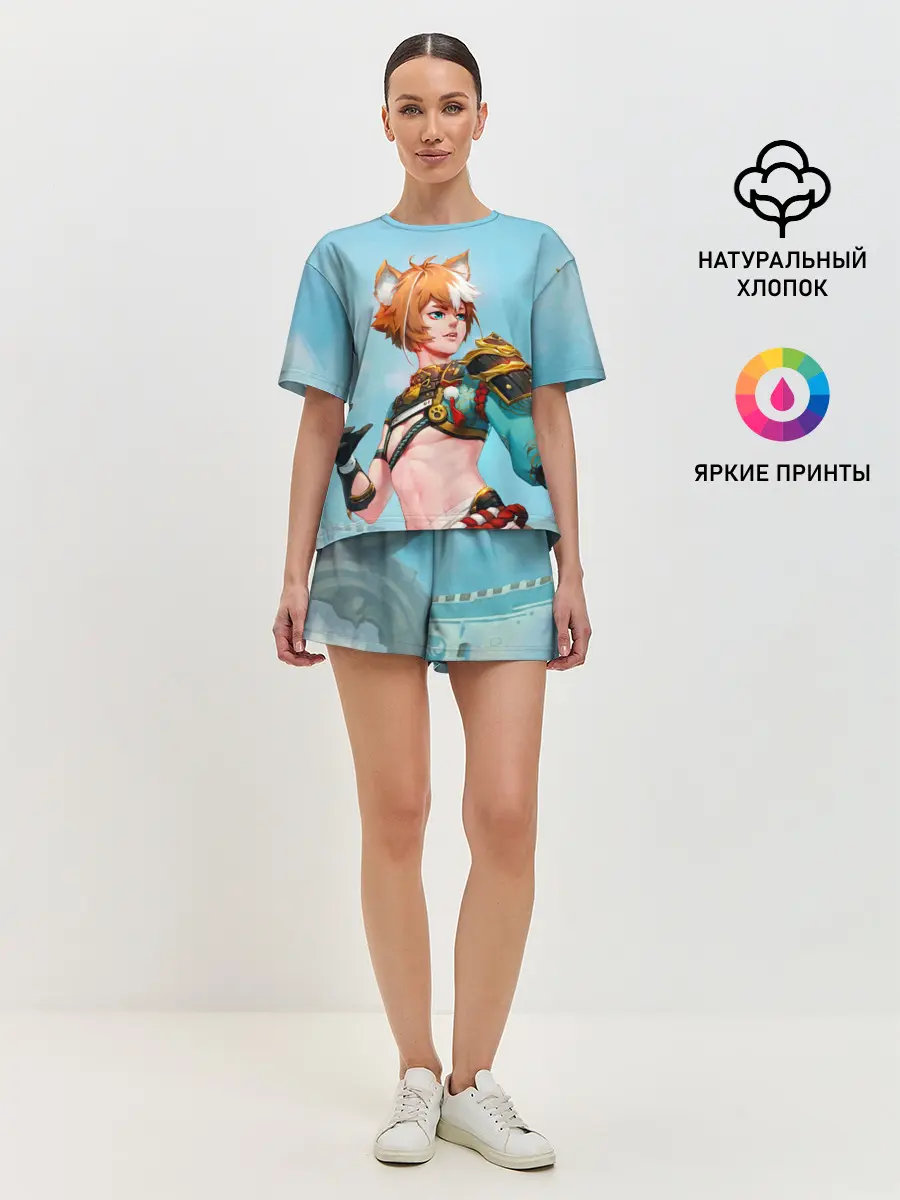 Женская пижама с шортами / Горо Genshin Impact
