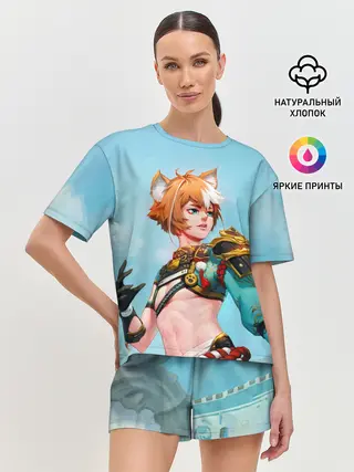 Женская пижама с шортами / Горо Genshin Impact
