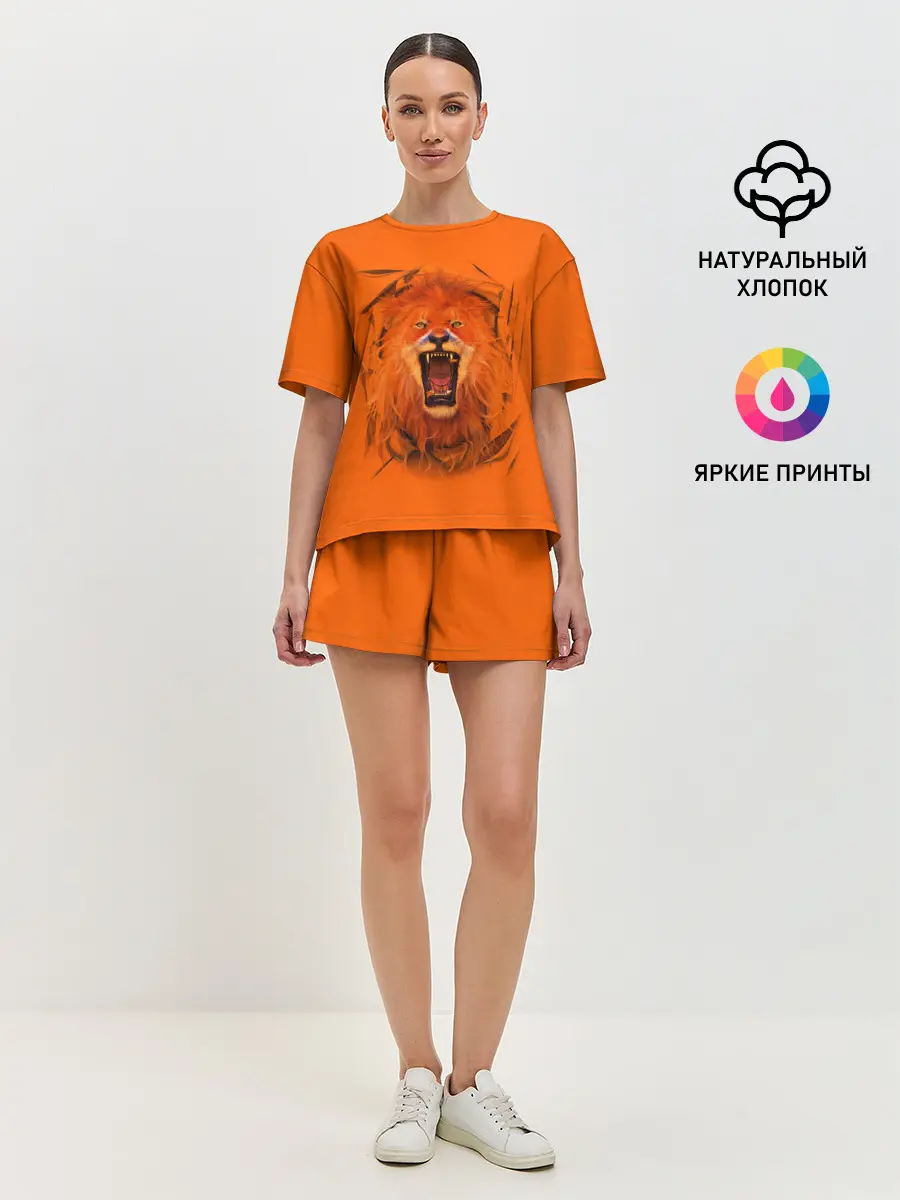 Женская пижама с шортами / ЛЕВ СКВОЗЬ ТКАНЬ