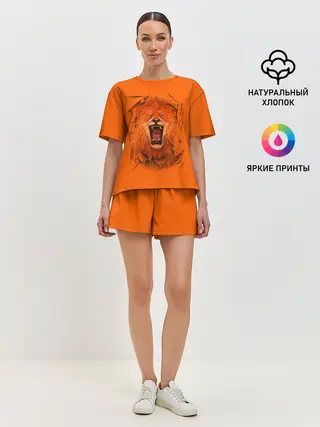 Женская пижама с шортами / ЛЕВ СКВОЗЬ ТКАНЬ