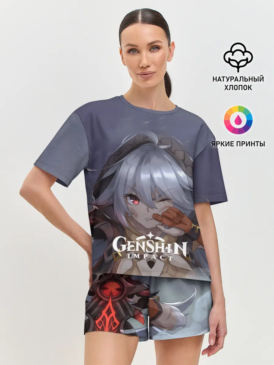Женская пижама с шортами / Genshin Impact: Razor Genshin.
