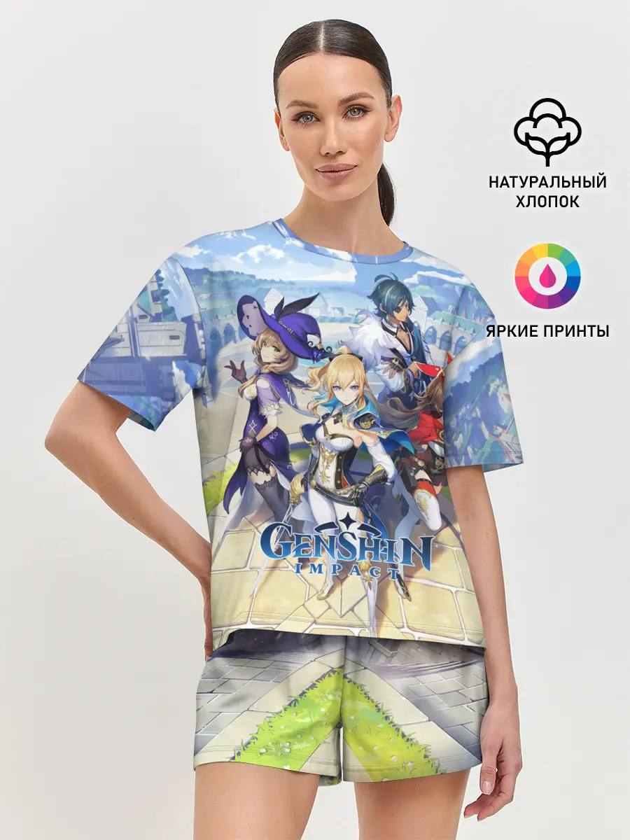 Женская пижама с шортами / Genshin Impact: Ци Ци.