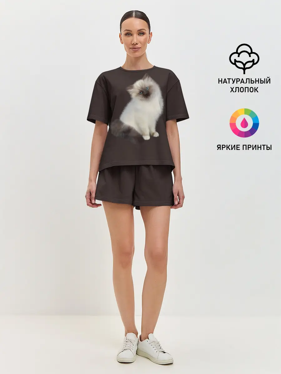 Женская пижама с шортами / Котенок Ми