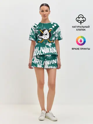 Женская пижама с шортами / Анахайм Дакс | Anaheim Ducks