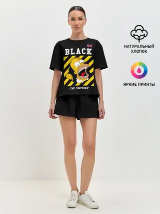 Женская пижама с шортами / Симпсоны х ON BLACK