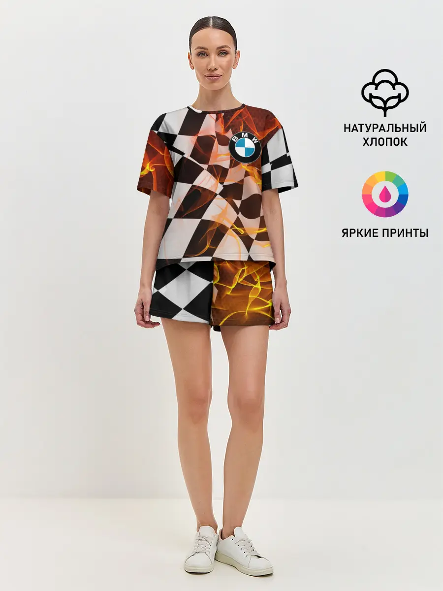 Женская пижама с шортами / BMW RACING / FIRE RACING