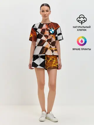 Женская пижама с шортами / BMW RACING / FIRE RACING
