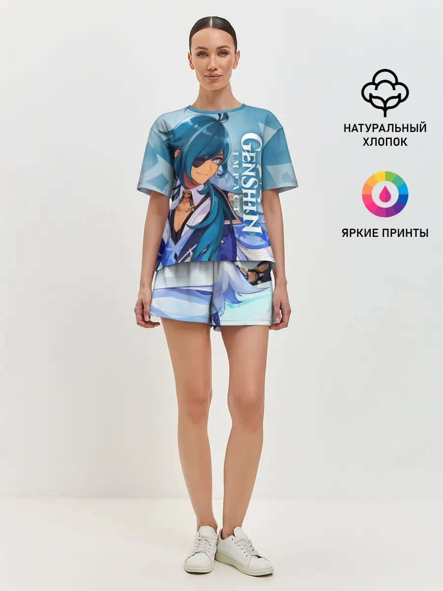 Женская пижама с шортами / Геншин импакт: Кэйа