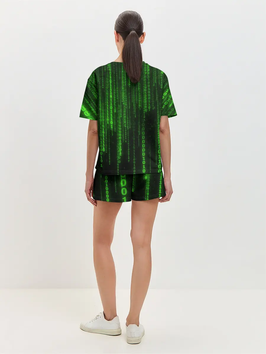 Женская пижама с шортами / Матрица двоичный код