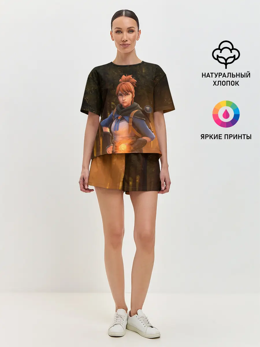 Женская пижама с шортами / Марси в лесу