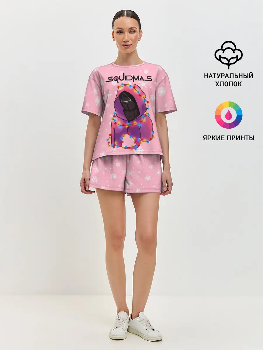 Женская пижама с шортами / Страж в гирлянде