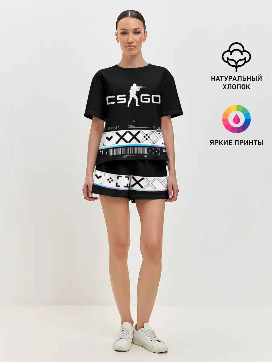 Женская пижама с шортами / Printstream | Поток информации | CS:GO
