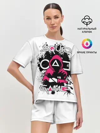 Женская пижама с шортами / Squid game: guard-killer.