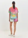 Женская пижама с шортами / Радужная акварель