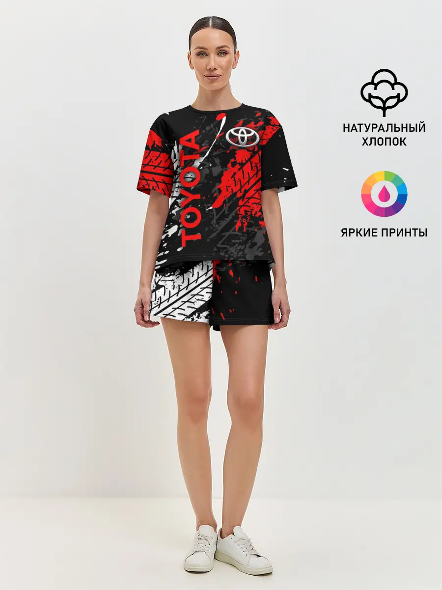 Женская пижама с шортами / TOYOTA RED / TOYOTA SPORT