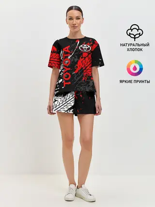 Женская пижама с шортами / TOYOTA RED / TOYOTA SPORT