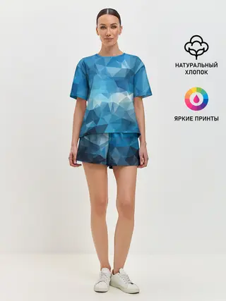 Женская пижама с шортами / Цифровое небо