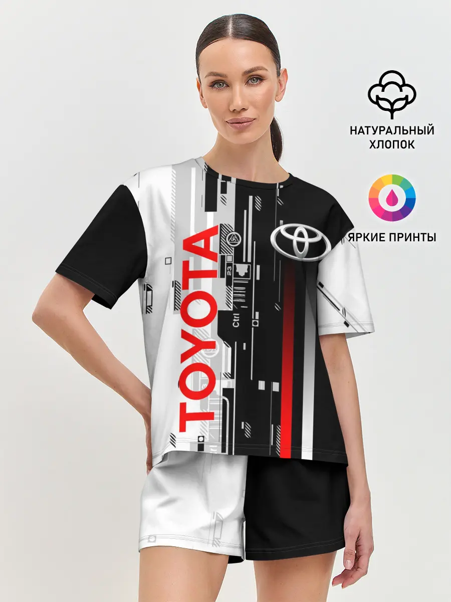 Женская пижама с шортами / TOYOTA SORT / TOYOTA TECHNO