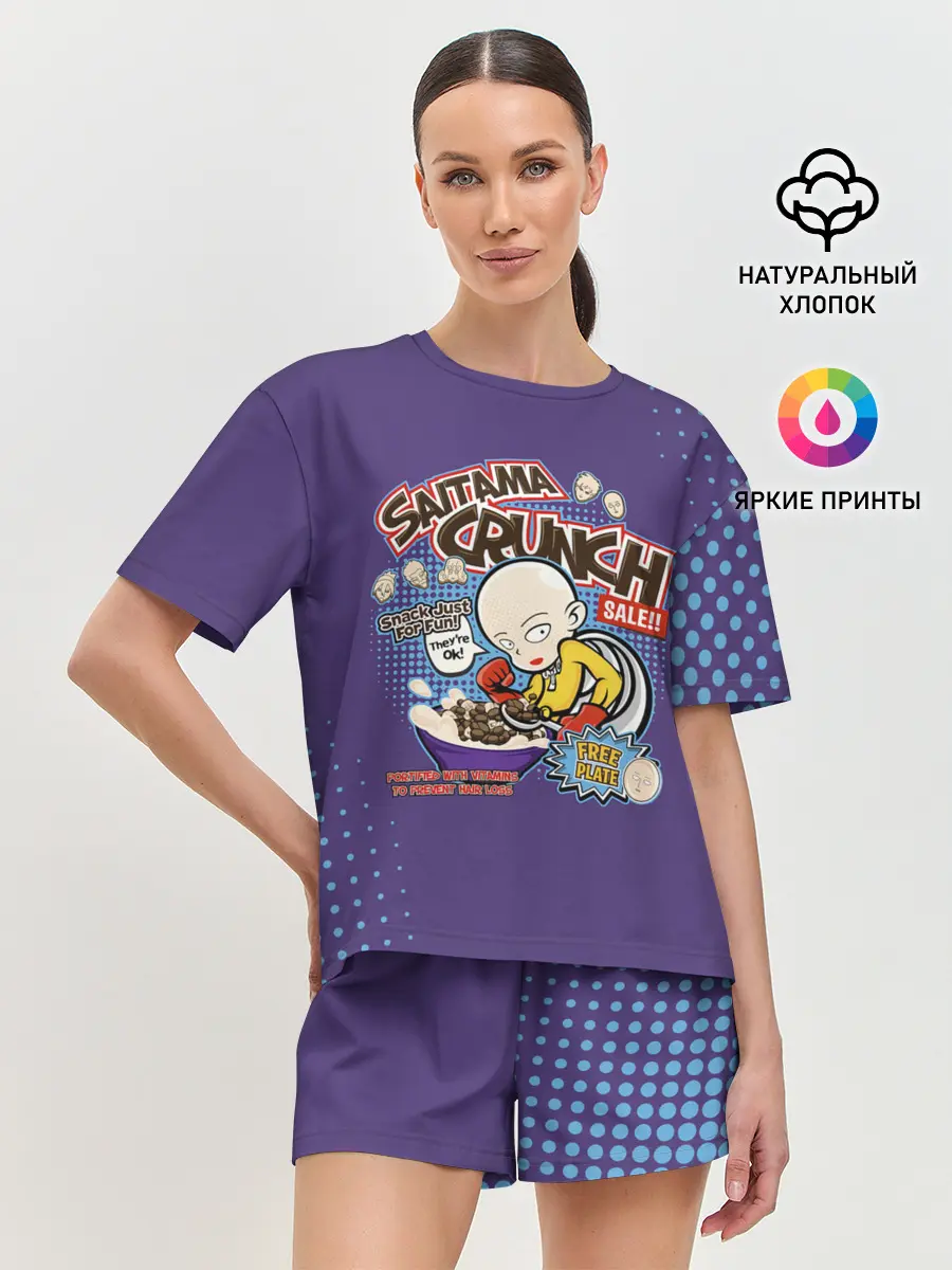 Женская пижама с шортами / Saitama crunch One Punch-Man