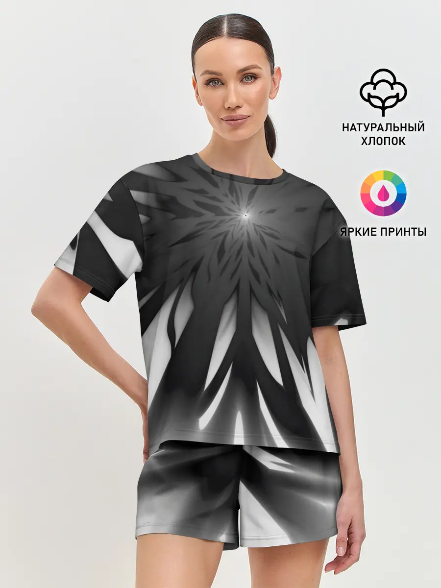 Женская пижама с шортами / Абстракция 353-3