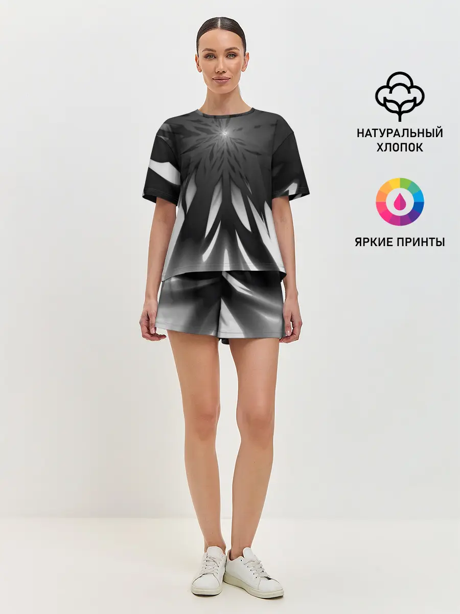 Женская пижама с шортами / Абстракция 353-3