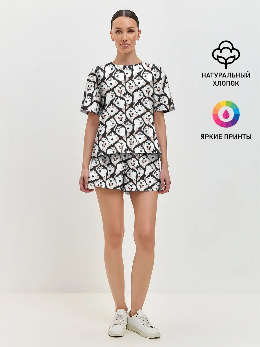 Женская пижама с шортами / Сибирский Хаски