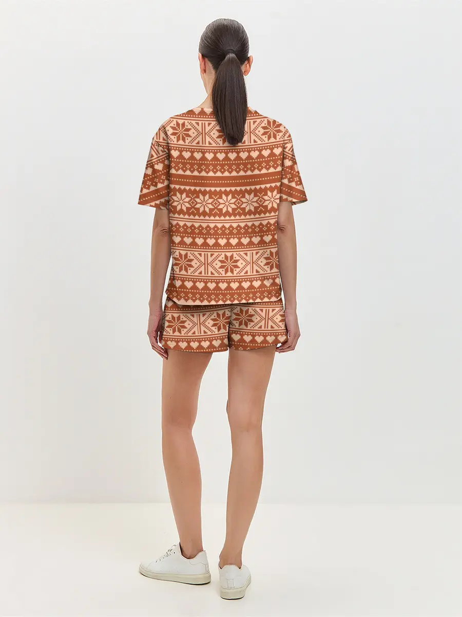 Женская пижама с шортами / Тепло свитера