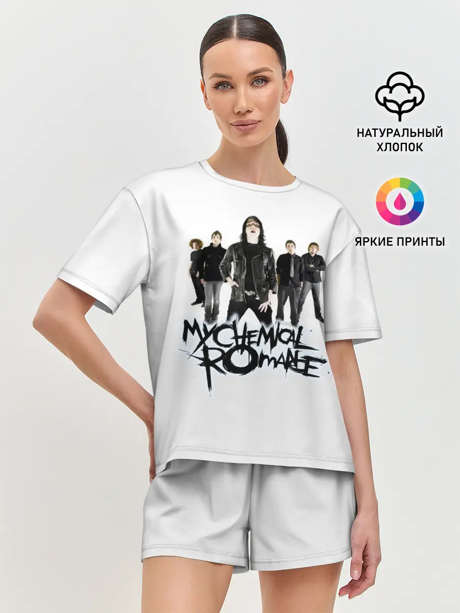Женская пижама с шортами / Участники группы My Chemical Romance