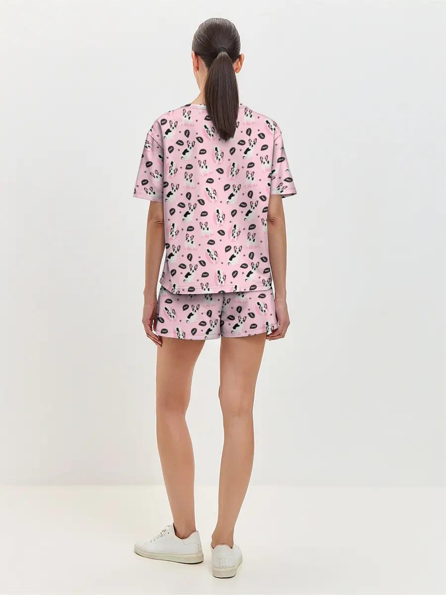 Женская пижама с шортами / Бульдог Французский