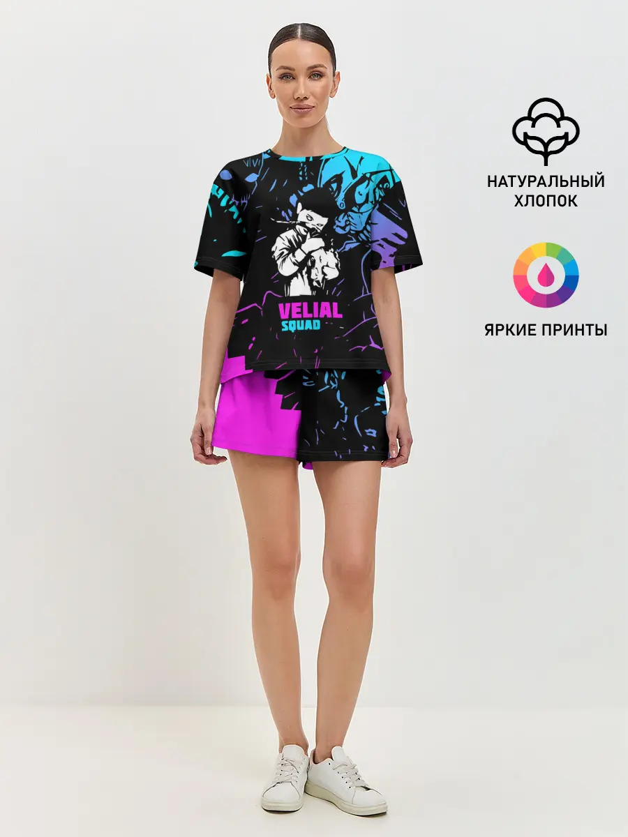 Женская пижама с шортами / Velial Squad neon