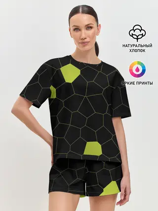 Женская пижама с шортами / Кожа рептилии