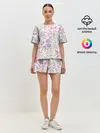 Женская пижама с шортами / Яркие весенние цветы