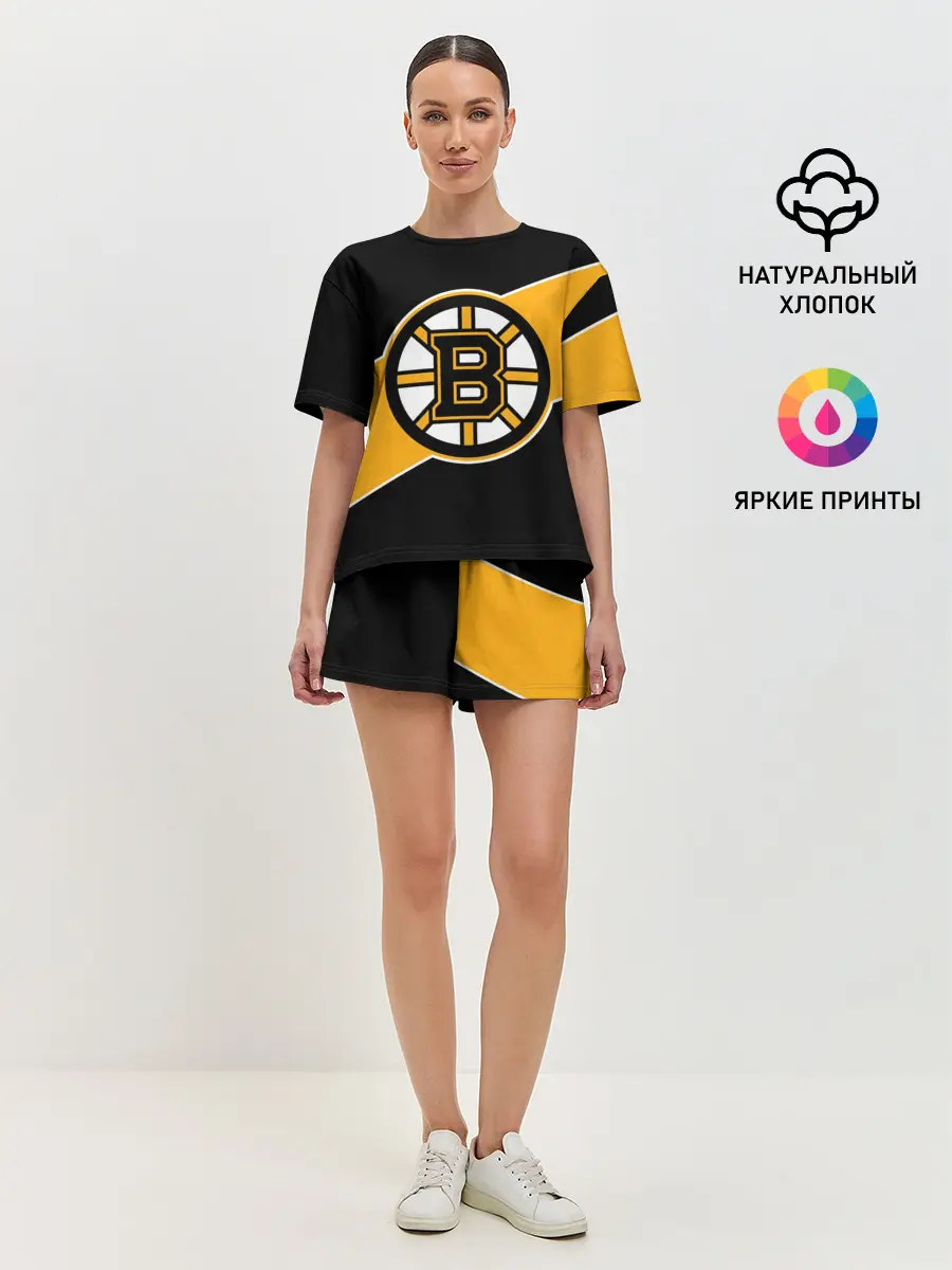 Женская пижама с шортами / Бостон Брюинз, Boston Bruins