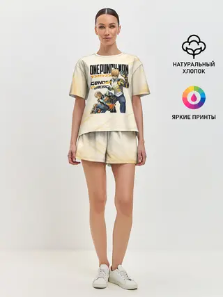 Женская пижама с шортами / Генос киборг One Punch-Man