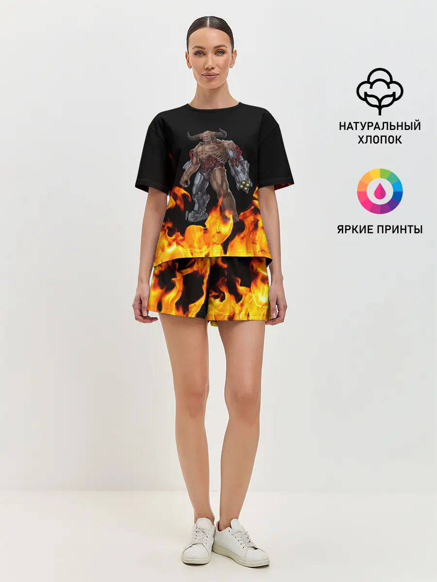 Женская пижама с шортами / CYBER DEMON | КИБЕР ДЕМОН