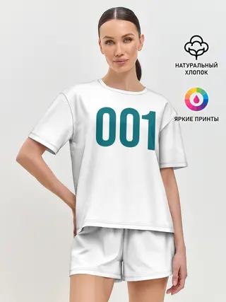 Женская пижама с шортами / Squid game - О Иль Нам 001