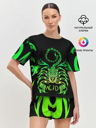 Женская пижама с шортами / Acid scorpion