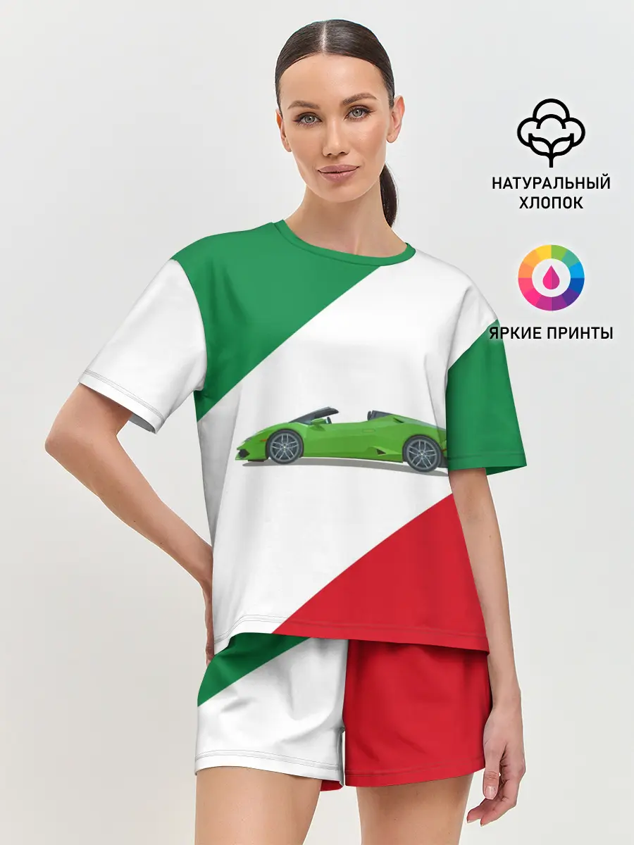 Женская пижама с шортами / Lamborghini