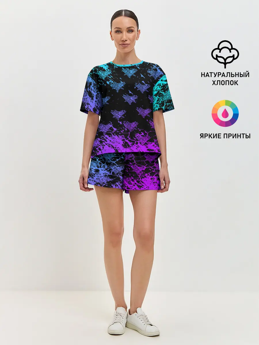 Женская пижама с шортами / Velial Squad | neon