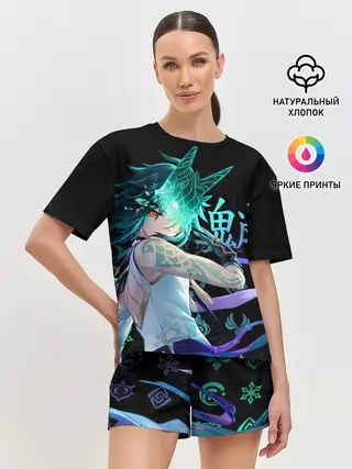 Женская пижама с шортами / Genshin Impact: Сяо