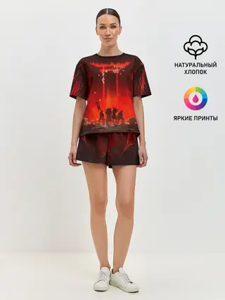 Женская пижама с шортами / GHOST OF TSUSHIMA САМУРИ В ОГНЕ