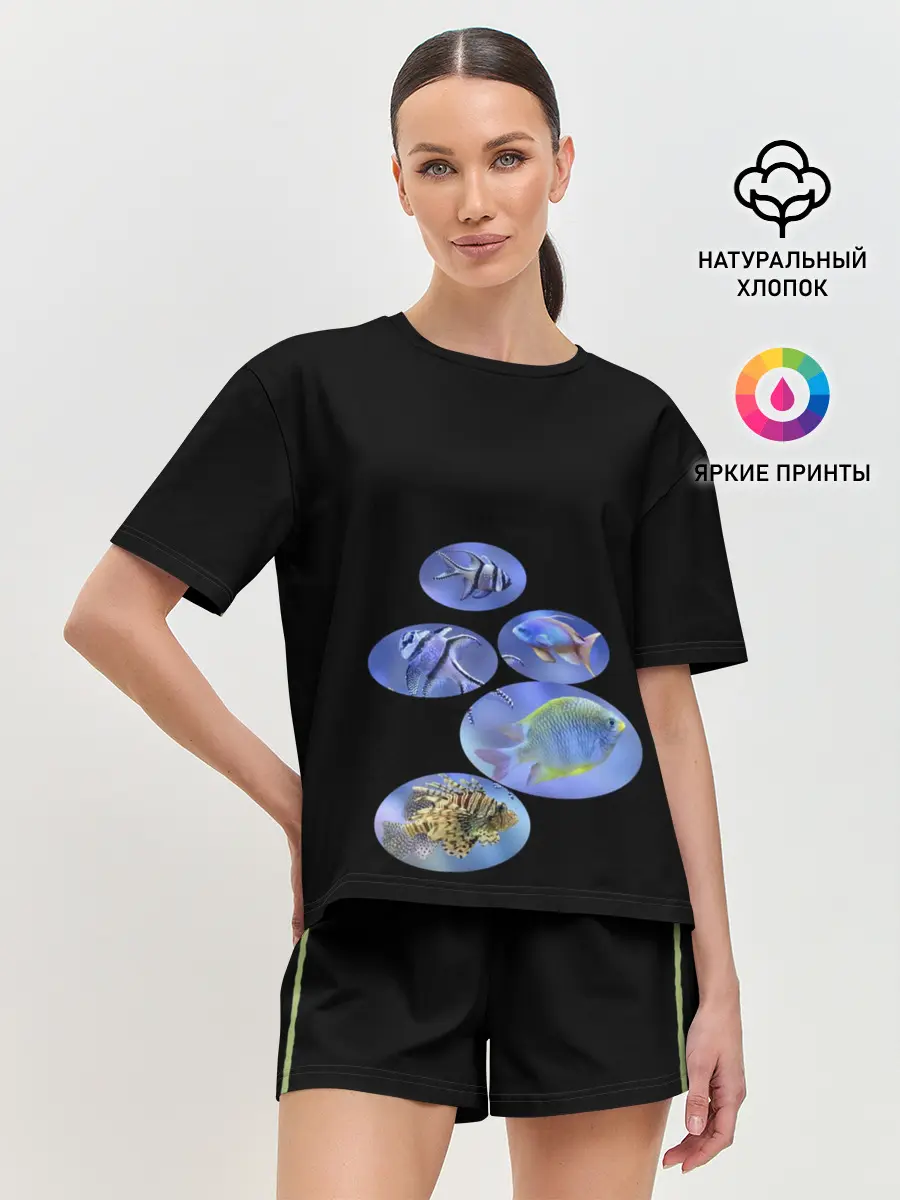 Женская пижама с шортами / Море внутри