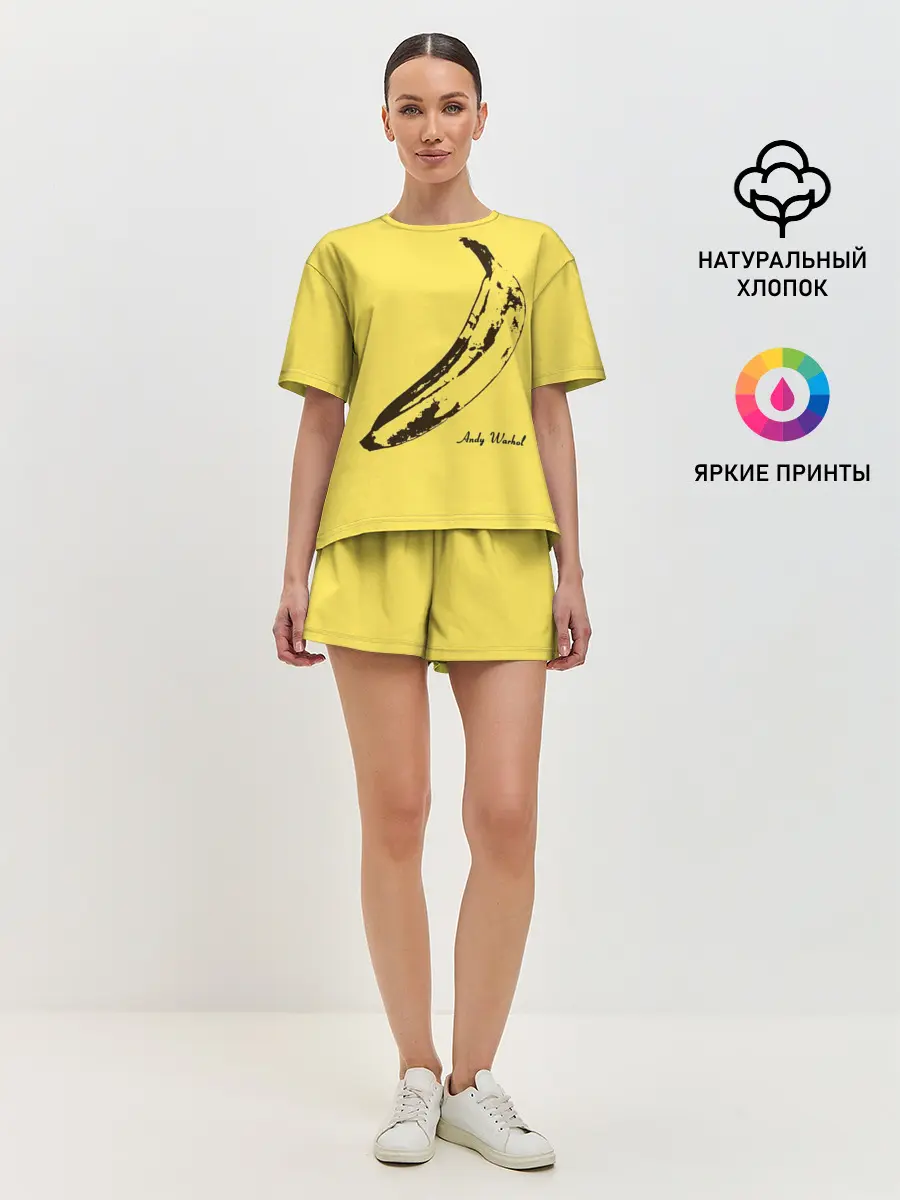 Женская пижама с шортами / Энди Уорхол - Банан