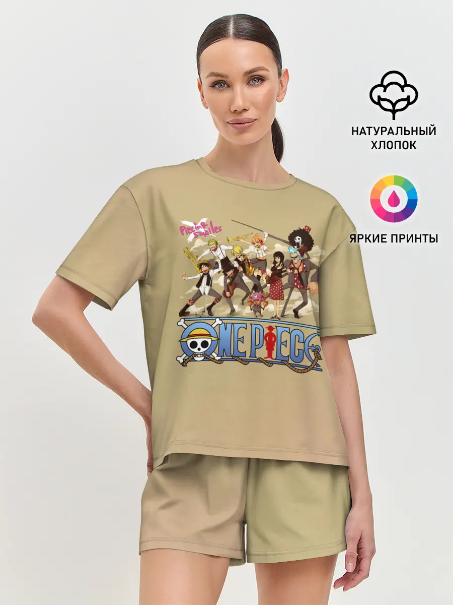 Женская пижама с шортами / Пираты Соломенной Шляпы | One Piece