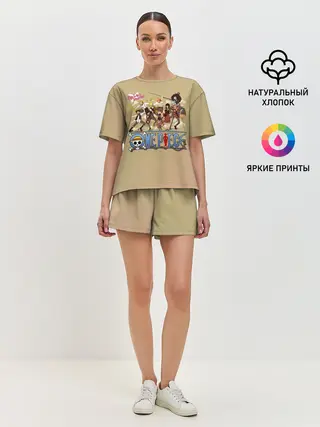 Женская пижама с шортами / Пираты Соломенной Шляпы | One Piece